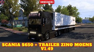 ETS2 149  SCANIA S650  TRAILER ZINO MOENS V149 [upl. by Leod647]