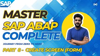 MASTER SAP ABAP CREATE SCREENFORMS  Part 8 URDU  HINDI [upl. by Eelloh]