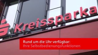 Selbstbedienungsfunktionen bei der Kreissparkasse [upl. by Ococ]