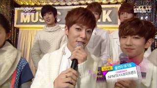 130111 뮤직뱅크 보이프렌드인피니트H 인터뷰 MusicBank BOYFRIENDINFINITE H Interview [upl. by Beitch]