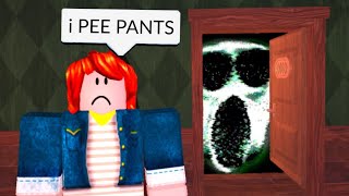 she CRIED amp PEED her PANTS in DOORS ROBLOX [upl. by Fai]