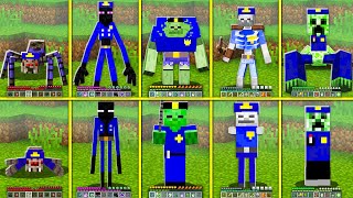 MINECRAFT POLICE MOBS BECAME MUTANT POLICE SKELETON ZOMBIE CREEPER ENDERMAN My Craft HOW TO PLAY [upl. by Jake]