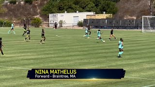 Nina Mathelus is a 2027 Soccer Prospect Making Waves in Massachusetts [upl. by Alyks350]