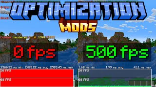 Best Optimization Mods for Minecraft 120 from 0 FPS to 500 FPS [upl. by Peggir]