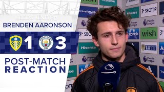 quotWE NEED TO GET BETTER IN SOME INSTANCESquot  BRENDEN AARONSON REACTS TO LEEDS UNITED 13 MAN CITY [upl. by Lili]