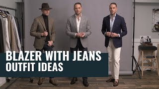 How To Wear A Blazer With Jeans  5 Different Outfit Ideas  How To Style Blazers [upl. by Audris874]