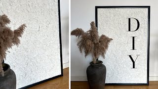 DIY strukturiertes WANDBILD  schnell und günstig aus Toilettenpapier selber machen [upl. by Howell37]