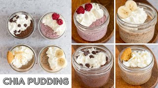 Chia Pudding 4 Ways  Healthy Meal Prep Breakfast or Dessert [upl. by Akkinahs672]