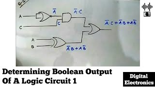 Determining Boolean Output of a Logic Circuit  Conceptual Questions 1  Digital Electronics [upl. by Atauqal]