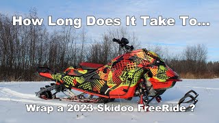 Wrapping a new 2023 SkiDoo FreeRide 850 146 [upl. by Chelsea544]