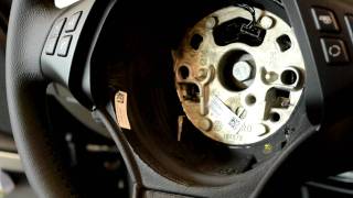 BMW E90 3 series airbag amp steering wheel removal [upl. by Talmud367]