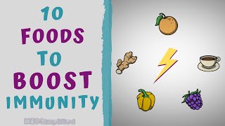 10 FOODS TO BOOST YOUR IMMUNITY  HOW TO BOOST IMMUNITY NATURAL [upl. by Zamora876]