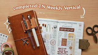 Completed 2022 Travelers Notebook Weekly Vertical 📔 Weekly Journaling Inspiration  Abbey Sy [upl. by Youngran412]