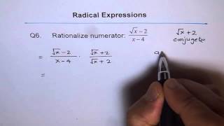 Rationalize Numerator and Simplify Q6 [upl. by Ysset]