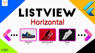 Flutter Tutorial  How To Create Horizontal ListView  Scrollable Row  Cards Text Image [upl. by Zetnwahs]