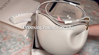 Unboxing my Polene Tonca Bag  Edition Textured Taupe [upl. by Levins]