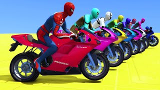 GTA V Epic New Stunt Race For Car Racing Challenge by Trevor and Shark spiderman [upl. by Skolnik]