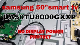 How to repair SamsungUA50TU8000Gxxpger tech phhow to fix no display power protect samsung tv [upl. by Nosac]