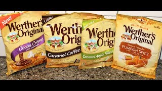 Werther’s Original Pumpkin Spice Caramel Apple Caramel Coffee amp Cocoa Crème Review [upl. by Aydin]