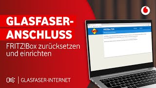 AVM FRITZBox für Glasfaser einrichten [upl. by Aihseuqal]