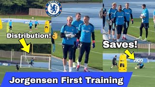 FILIP JORGENSEN FIRST TRAINING AT CHELSEA🔥Crazy Saves amp Superb DistributionChelsea Preseason tour [upl. by Eireva]