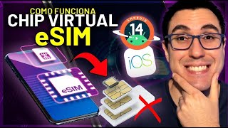 eSIM  CHIP VIRTUAL  O QUE É FUNCIONA NO ANDROID VANTAGENS e DESVANTAGEM  iOS  ANDROID 14 [upl. by Jackquelin]