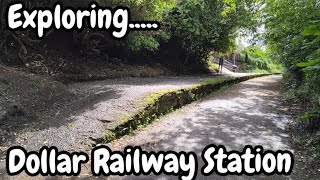 Exploring Dollar Railway Station site  Alloa Devon Valley Railway Clackmannanshire [upl. by Myers]