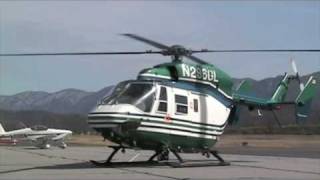 Air Methods BK117 EC145 Medevac helicopter startup and departure from Wester Carolina Regional [upl. by Ymia]