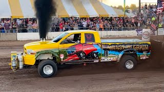 Super Stock Diesel 4x4 Trucks pulling at Mackville WI June 2021 [upl. by Kaitlyn]