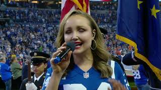 Rachel Hale performs national anthem for Colts home opener [upl. by Anivlis]