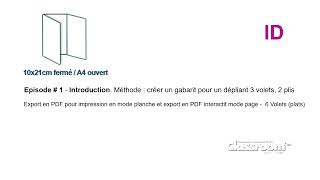 Atelier Indesign  Episode 1  Création dun dépliant 3 volets Trifold [upl. by Eniaj]