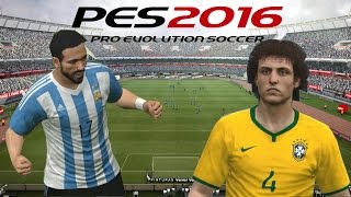 PES 2016 Argentina vs Brasil  Clásico Sudamericano [upl. by Nino748]