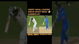 Virat Kohli cover drive shot Gameplay and real realcricket22 rc24 shorts [upl. by Alikam]