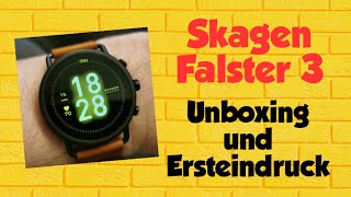 Skagen Falster 3 Unboxing und Ersteindruck  Wear OS [upl. by Anayhd]