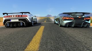 Bugatti Centodieci vs Bugatti Divo at Monument Valley [upl. by Anitap]