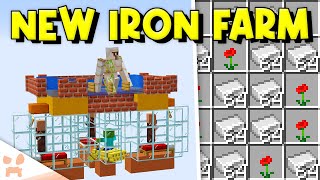 MINECRAFT 120 IRON FARM TUTORIAL  New Easy Efficient [upl. by Ynna]