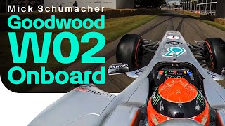 Mick Schumacher W02 Onboard at Goodwood [upl. by Noseyt]