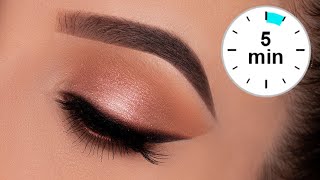 Easy Everyday Eyeshadow Tutorial Using 1 Brush  Eye Makeup for Beginners [upl. by Ado]