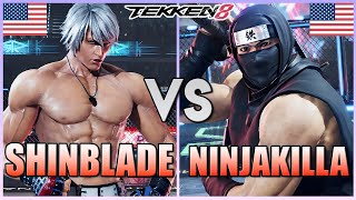 Tekken 8 ▰ ShinBlade Steve Vs Ninjakilla Rank 2 Law ▰ Ranked Matches [upl. by Eilla]