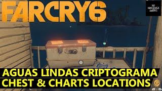 Far Cry 6 Aguas Lindas Criptograma Chest  Charts Locations 28 Yaran Queen Butterfly amp 12 Shark [upl. by Korb]