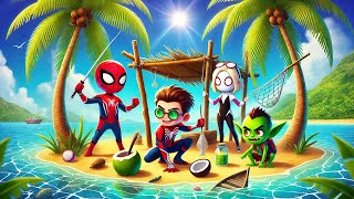 SURVIVAL ON A DESERT ISLAND WHO WILL MAKE IT  Spidey and his Amazing Friends Animation [upl. by Eintihw]