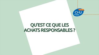 La minute RSE  Quest ce que les achats responsables [upl. by Ahsemo]