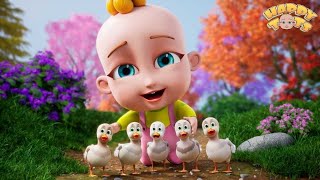 5 patitos  Canción de contar  Rimas infantiles para niños  HappyTots [upl. by Quincey614]