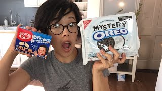 LIVE Mystery Oreo amp Japanese Cough Drop KitKats Taste Test [upl. by Ailahs]