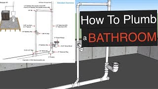 How To Plumb a Bathroom with free plumbing diagrams [upl. by Kannav298]