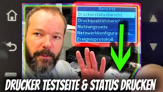 Druckertestseite amp Druckerstatus Bericht drucken 👉 ganz einfach [upl. by Tsugua]