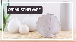 DIY Deko Idee Muschel Vase selber machen [upl. by Dorine364]