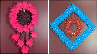 DIY Flower Wreath Wall Art  Easy Handmade Craft Ideas [upl. by Accisej]