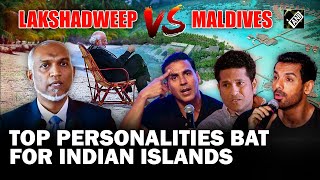 Lakshadweep vs Maldives Akshay Sachin and top personalities urge to explore Indian islands [upl. by Esinek]