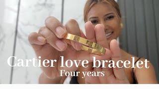 Cartier love bracelet four years  jewelry review [upl. by Sleinad]